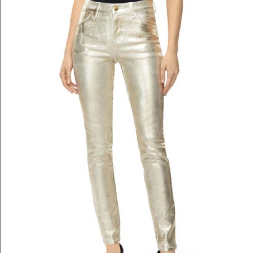 ☘️NWT J Brand High Rise Maria Metallic Jeans